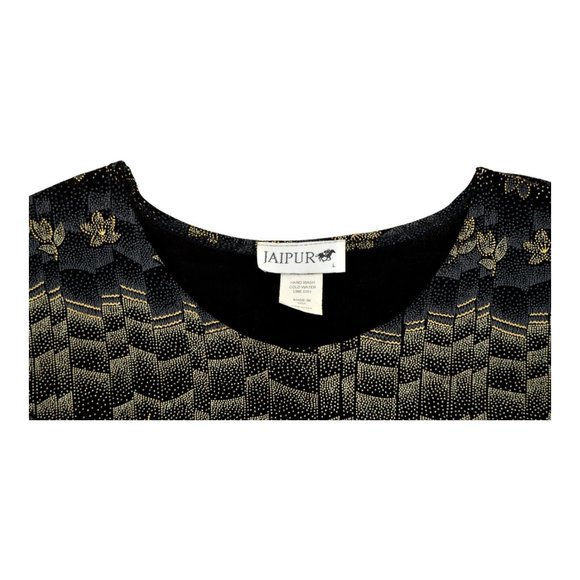 Jaipur Women Top Size L Large Floral Fitted Stretch Hand Wash 92%‎ Acetate - Picture 4 of 4